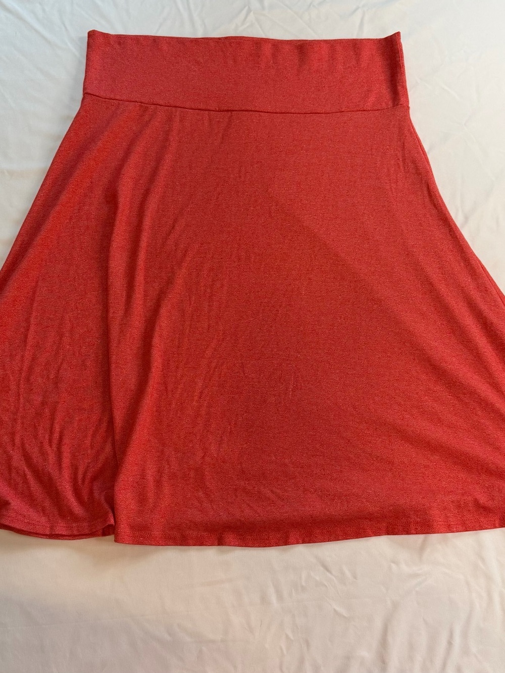 LuLaRoe Red Circle Skirt - Flared Waistband